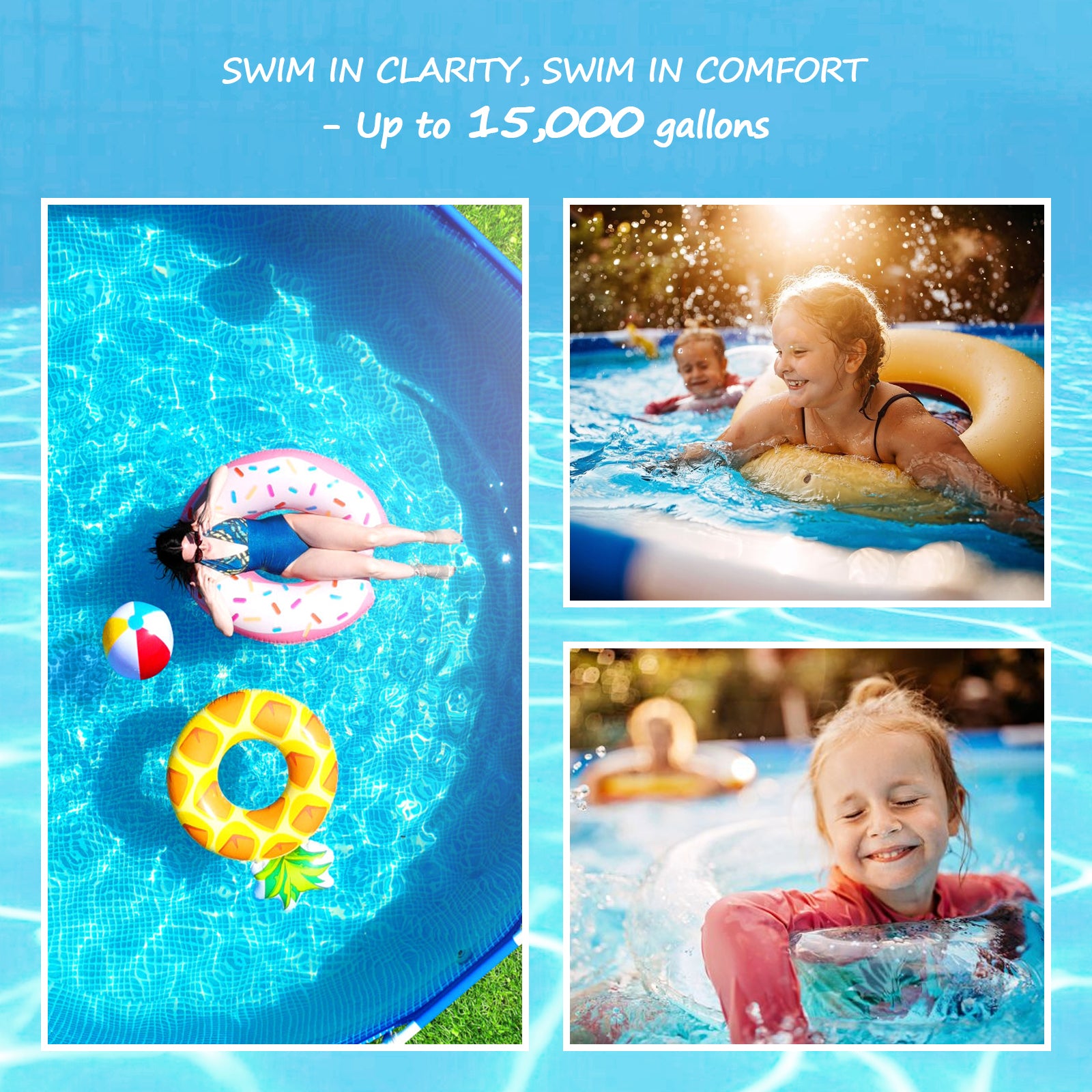 Salt Chlorine Generator, Westaho Salt Water Pool Chlorinator System with USA-Made Titanium Cells, for Above Ground Pools Up to 15,000 Gallons