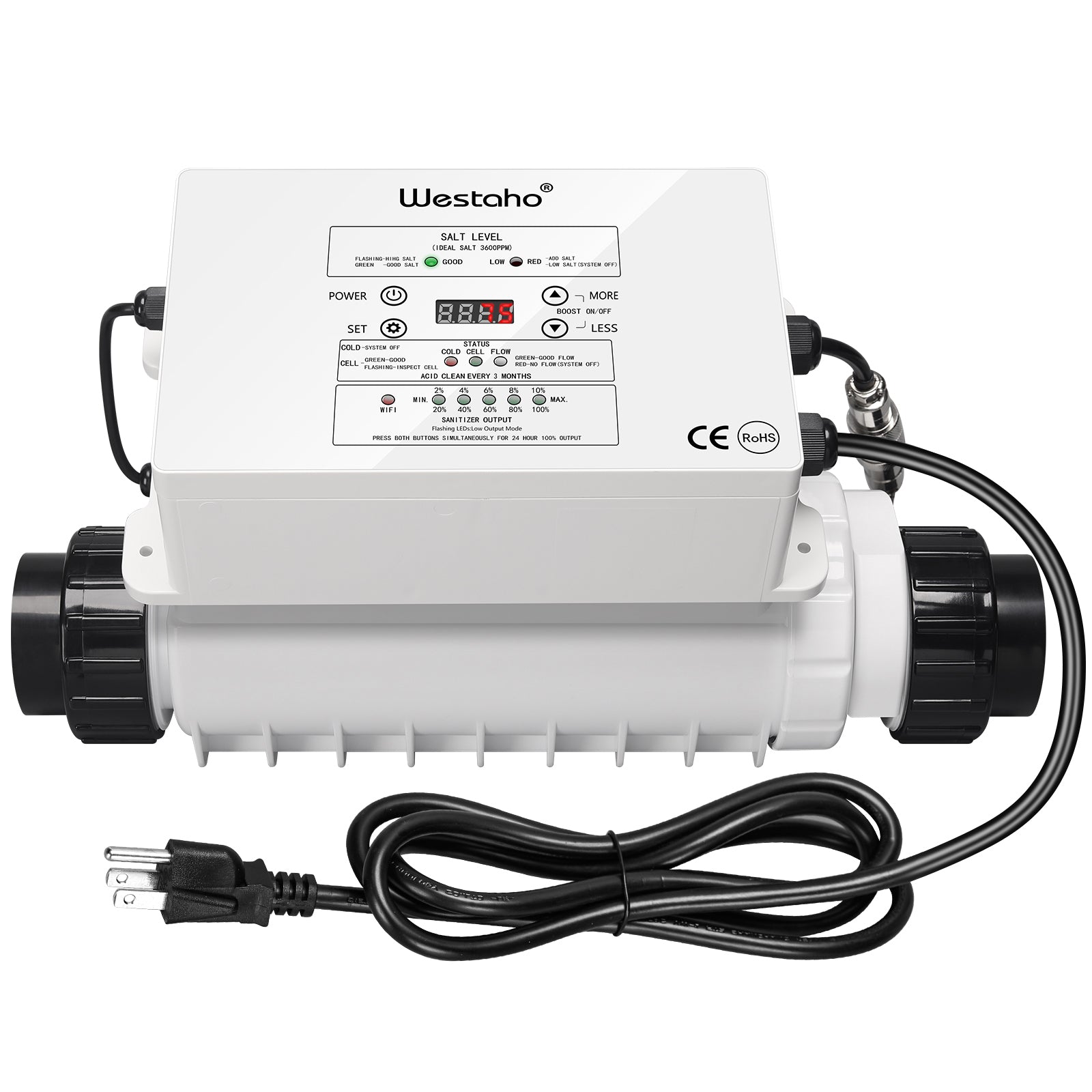 Westaho Salt Chlorine Generator for Inground Pools, 40,000 Gallons