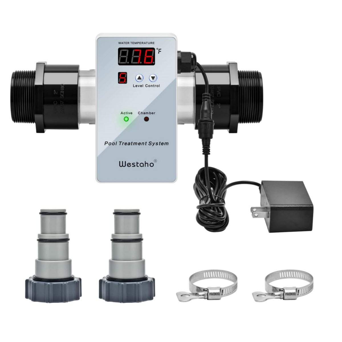 Pool Ionizer System, Westaho Pool Treatment System,Release Cu Ag, 2 Ye